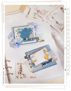 Détail de blocs-notes illustrés pour journal intime et collage créatif