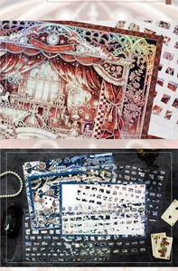 Adesivi puzzle 3D opera vintage con stampa a caldo per decorazione fai da te