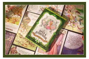 Vintage European fairy tale postcards set with beautiful hand-drawn illustrations