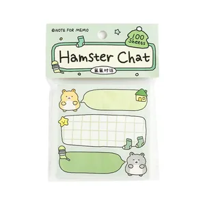 Cute hamster theme 100 sheets sticky notes for journaling and reminders