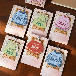 Mini kalender 2027 garderobe serie creatieve bureau decoratie diverse kleuren