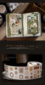 Vintage frame decorative masking tape for creative journaling and scrapbooking projects