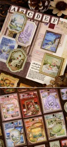 Vintage art frame sticker set Retro Story collection for scrapbooking and DIY decor