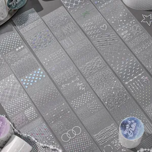 Minimalist Polka Dot Glitter Washi Tape For Scrapbooking DIY Decorative Records Of Polka Series Glitter Sand Masking Tape