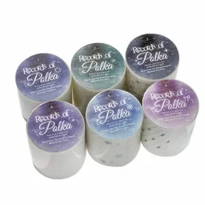 Records of Polka minimalist glitter washi tape rolls for DIY journaling and decoration