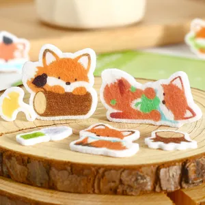 Autocollants en feutrine de renard mignon pour scrapbooking et déco de forêt DIY
