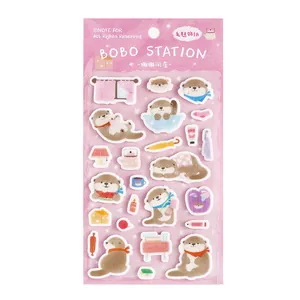 Autocollants en feutre loutre pour scrapbooking, collection Note For Bobo Station.