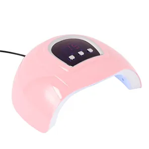 Sèche-lampe à ongles UV LED rose 54W avec câble USB et affichage numérique de la minuterie
