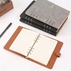 Professional A5 B5 Business Loose-leaf Notebook PU Leather Cover Refillable Binder Note Book With 100 Sheets Office Supplies