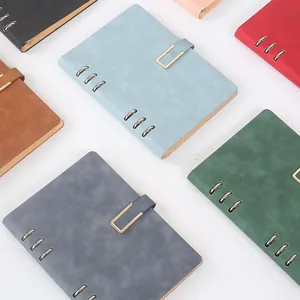 Multi-color A5 B5 loose-leaf notebooks with PU leather cover and metal binder