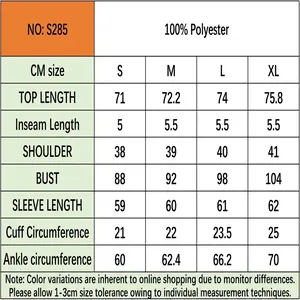 Comprehensive size chart for women's printed long sleeve jumpsuit pajamas in CM units
