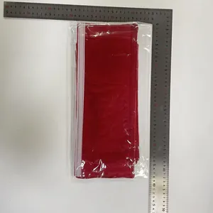Measurement detail of red Christmas appliance handle cover protector with scale rulers