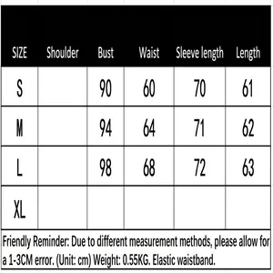Detailed size guide for stylish stand collar long sleeve pleated ruffled shirt for women