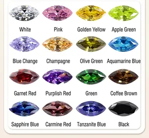 Collection of marquise cut loose gemstones in various vibrant colors for jewelry making