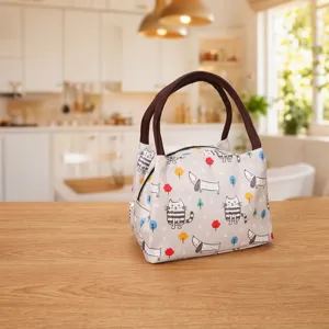 Sac À Lunch Isotherme Étanche Tissu Oxford Pochette Bento Doublure Thermique En Aluminium Pour Bureau École Pique-Nique