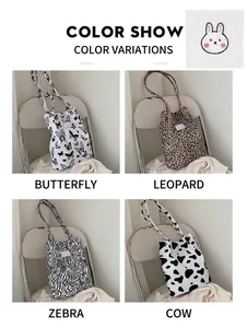 Détails des sacs fourre-tout élégants avec motifs d'animaux, léopard et zèbre inclus