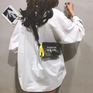 Bolso bandolera de gelatina transparente de moda para mujer con un diseño Mini Girl