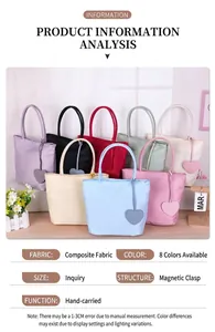 Detailed info for colorful mini tote gift bags with magnetic buckle and heart charms