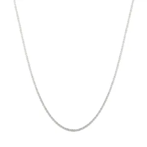 Minimalist shimmering sparkle necklace Italian style silver clavicle chain for women