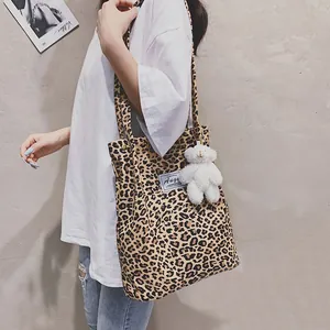 Borsa Tote da Donna in Nylon Stampato Grande Capacità Borsa a Tracolla Casual Minimalista Giapponese Stampa Animale Shopping