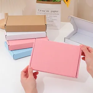 Extra Hard Corrugated Cardboard Aircraft Box Anti-crush Mailing Packaging Box Shipping Kraft White Pink Blue Storage Box