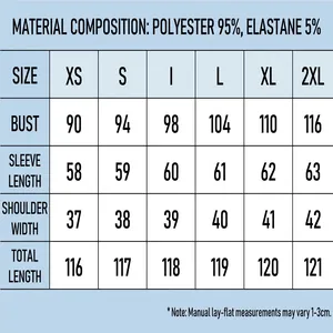 Comprehensive size guide and material composition for women's long sleeve buttoned dress