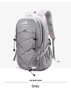 Leichter grauer wasserdichter Outdoor-Wanderrucksack mit großem Fassungsvermögen