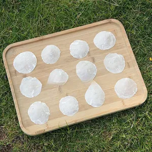 Natural translucent round white seashells for DIY wedding decorations and wind chime crafts