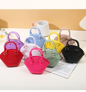 Colorful mini beaded jelly shell handbags collection displayed in a cozy lifestyle scene