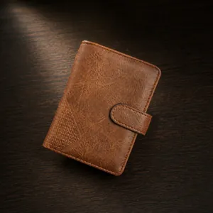 Men Short Wallet Vintage PU Leather Triple Fold Purse Business Leisure Card Holder With ID Windows Coin Pocket