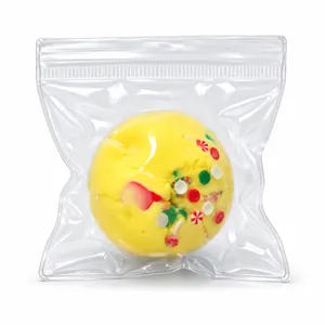 Pallina antistress gialla fatta a mano in confezione trasparente per il relax