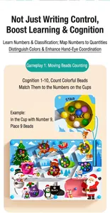 Educational wooden magnetic maze toy designed for kids color sorting and counting practice