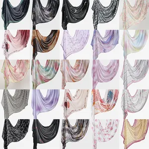 Variety of ethnic style printed rayon turbans with diverse floral and geometric patterns