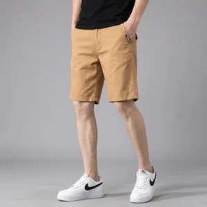 Herren Sommer Dünne Baumwolle Cargo Shorts Koreanischer Stil Lockere Passform Knie Lange Casual Walking Shorts Mit Taschen Outdoor Alltag