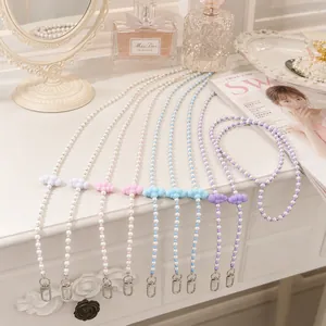 Dolce Tracolla per Telefono con Perline a Nuvola Cordino in Künstliche Perle Acriliche Catena a Tracolla Fai-da-te per Borsa da Donna e Ragazza