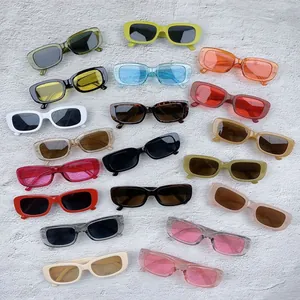 Wide variety of trendy retro small-frame sunglasses in multiple vibrant colors