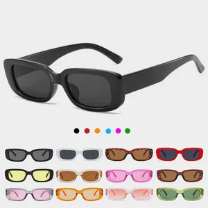 Retro Small Frame Sunglasses Men Women European American Fashion Rectangular UV400 PC Frame Trendy Hip Hop Eyewear Shades