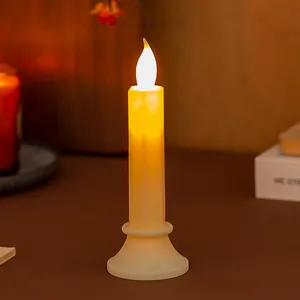 Candela LED elettronica senza fiamma con fiamma calda per decorazioni domestiche