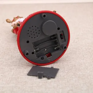 Close-up of the functional base with battery compartment of the musical nutcracker