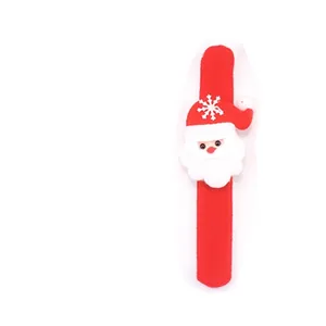 Festive Christmas Santa Claus slap bracelet for children's holiday gift decoration