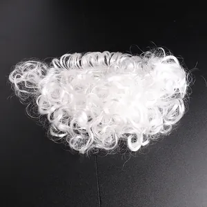 Accessorio barba di Babbo Natale bianca e riccia per costumi di festa natalizia