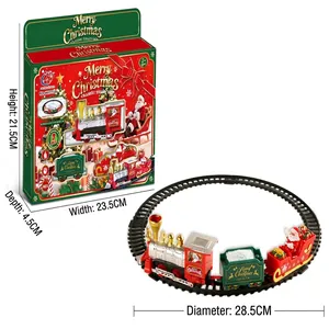 Elektrisches Weihnachtszug-Set mit Rundschiene und Weihnachtsmann-Figur als Geschenk