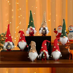 Kleine Weihnachtsgnom Hängedekoration Gesichtsloser Alter Mann Plüschpuppen Schaumstoff Polyester Weihnachtsbaum Deko Für Feiertag