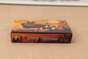 Detail showing 24pcs Halloween LED candle lights in themed packaging box