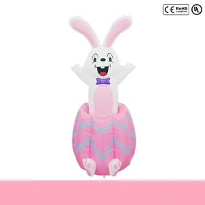 Inflatable Easter Bunny In Egg Glowing Rising Rabbit Garden Decor Outdoor Yard Ornament For Festival Party Decoration