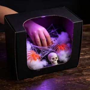 Halloween mini spider web and plastic spiders DIY decorative accessories for party