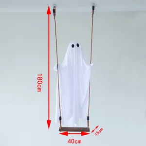 Halloween hanging ghost on swing outdoor yard decoration showing 180cm height dimensions
