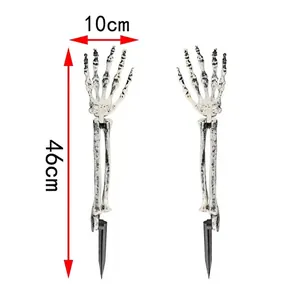Realistische Halloween Skelettarm Gartenstecker 46cm hoch für die Gartendekoration