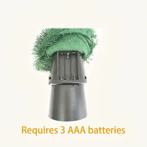 Detail of 30cm electric dancing Santa Claus base showing the 3 AAA battery compartment