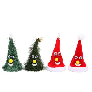Set of four 6-inch electric Christmas toys with festive star and bell decorations